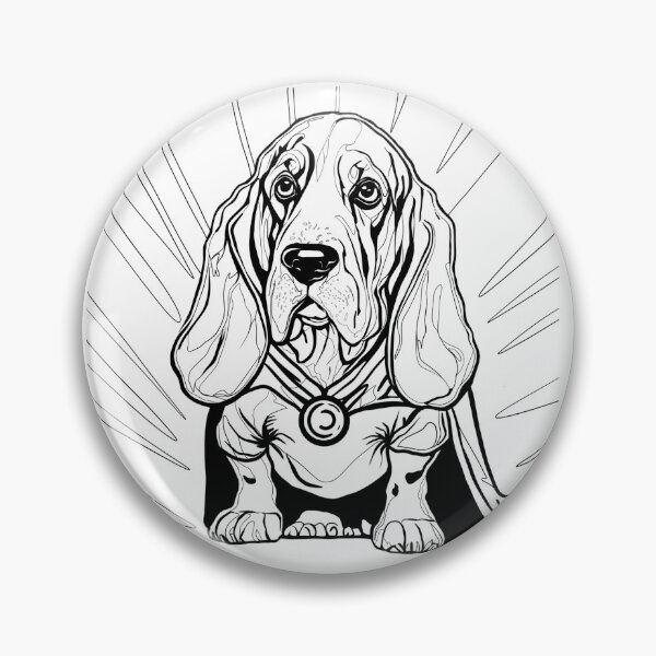 Item preview, Superdog Basset Hound designed and sold by WildLakePatterns.