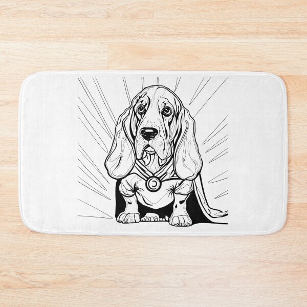 Item preview, Superdog Basset Hound designed and sold by WildLakePatterns.