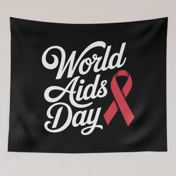 Item preview, World Aids Day Red Ribbon HIV AIDS Awareness  designed and sold by papertaless.