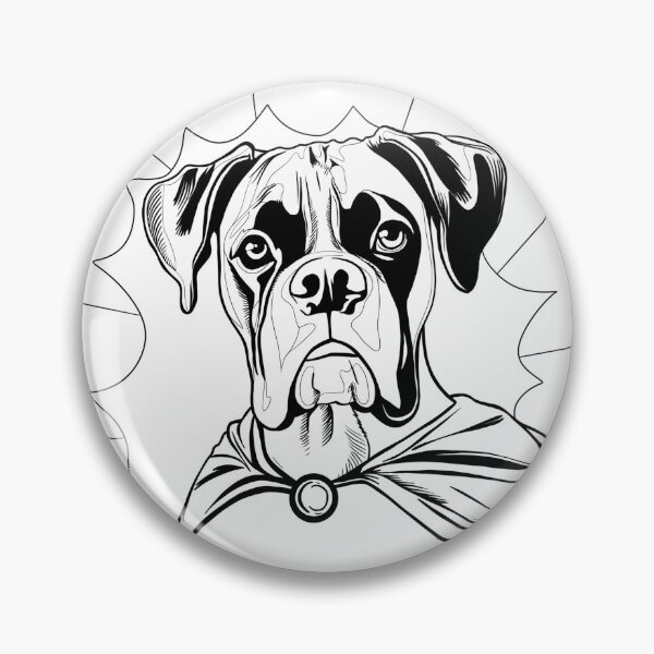 Item preview, Superdog Boxer designed and sold by WildLakePatterns.