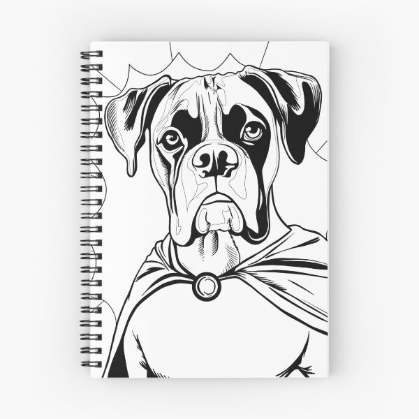 Item preview, Superdog Boxer designed and sold by WildLakePatterns.