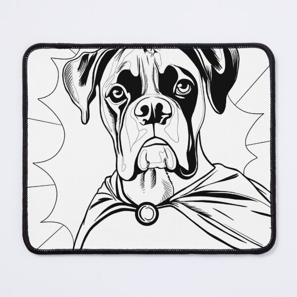 Item preview, Superdog Boxer designed and sold by WildLakePatterns.