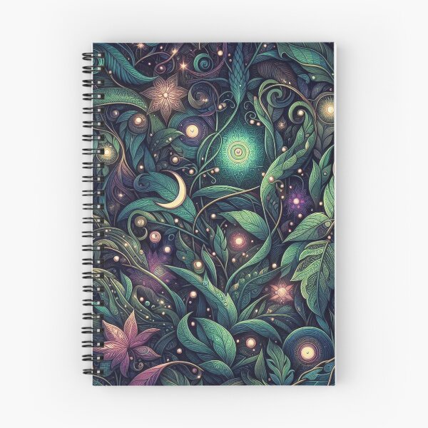 Item preview, Mystical Enchanted Vegetation – Esoteric Botanical Pattern designed and sold by Roberta Calabrese.