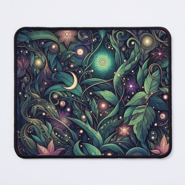 Item preview, Mystical Enchanted Vegetation – Esoteric Botanical Pattern designed and sold by Roberta Calabrese.