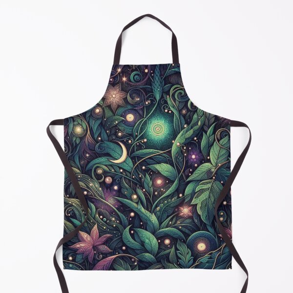 Item preview, Mystical Enchanted Vegetation – Esoteric Botanical Pattern designed and sold by Roberta Calabrese.