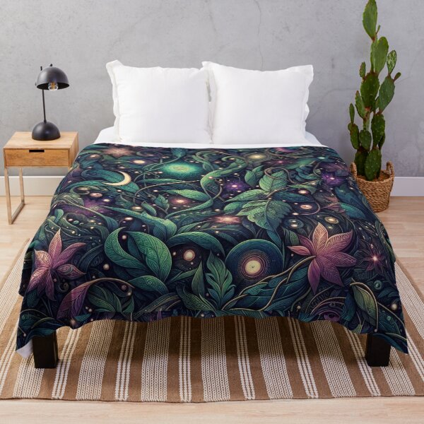 Item preview, Mystical Enchanted Vegetation – Esoteric Botanical Pattern designed and sold by Roberta Calabrese.