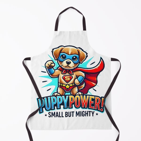 Item preview, Superhero Puppy Power Small But Mighty Cartoon Design. designed and sold by The-T-In-Retro.
