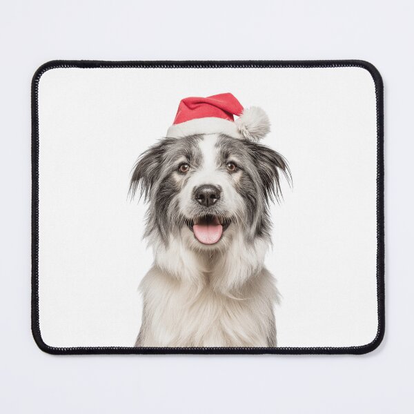 Item preview, Cute Pyrenean Shepherd Christmas Art — Pyrenean Shepherd Wearing Santa Hat designed and sold by LazyOwlStore.