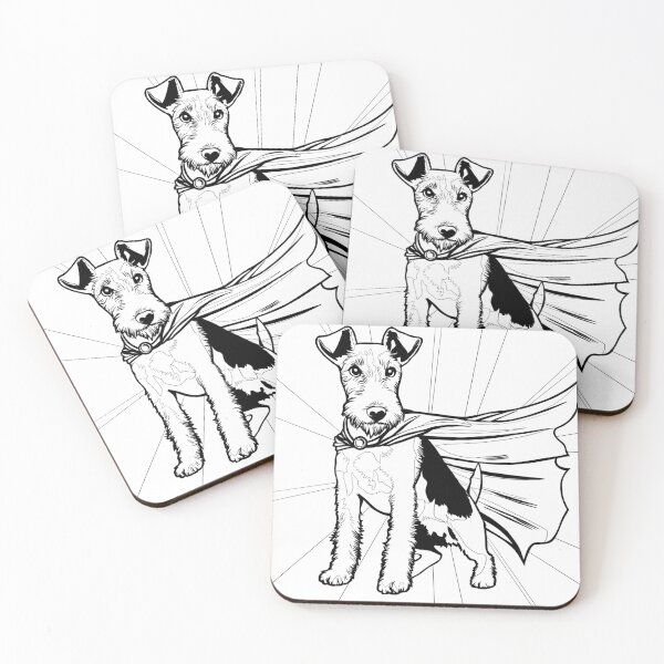 Item preview, Superdog Wire Fox Terrier designed and sold by WildLakePatterns.