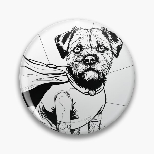 Item preview, Superdog Border Terrier designed and sold by WildLakePatterns.