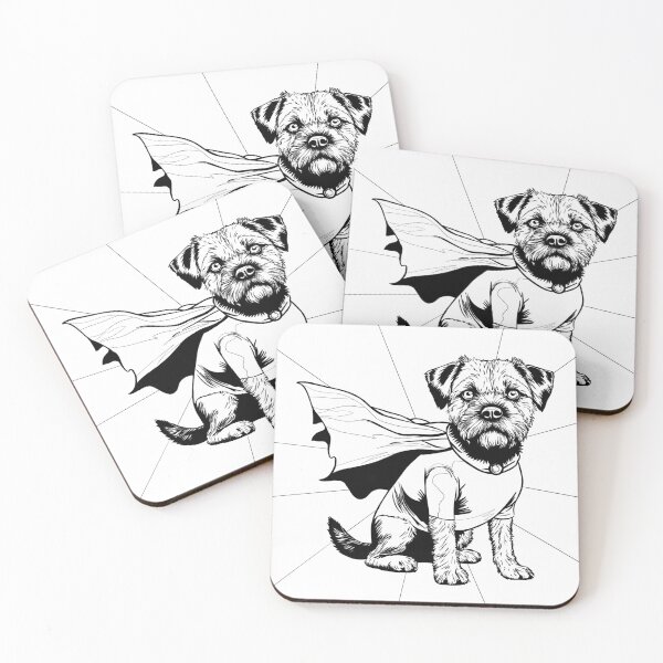 Item preview, Superdog Border Terrier designed and sold by WildLakePatterns.