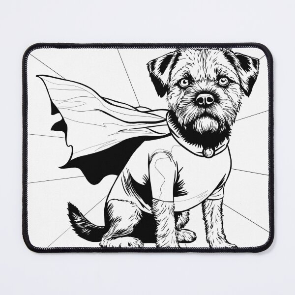 Item preview, Superdog Border Terrier designed and sold by WildLakePatterns.