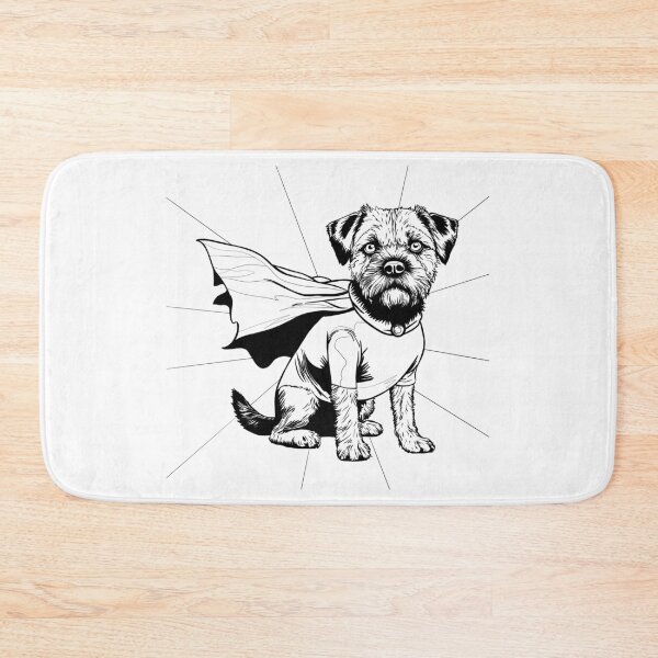 Item preview, Superdog Border Terrier designed and sold by WildLakePatterns.