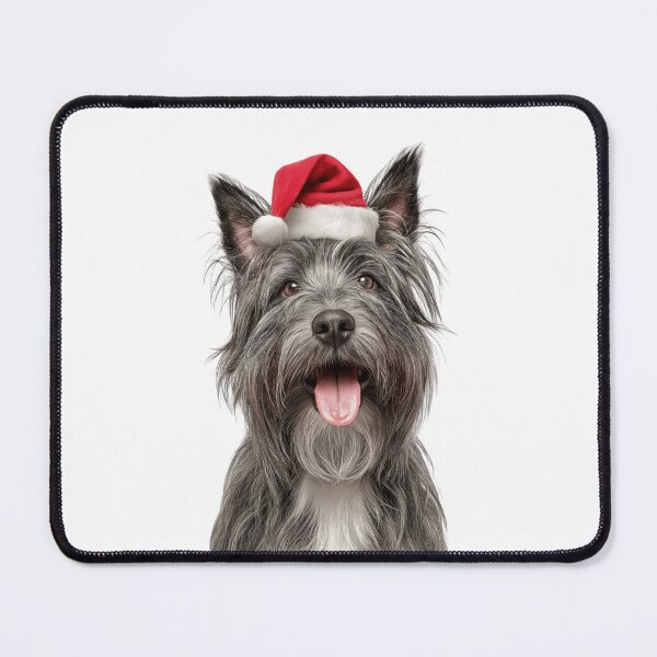 Item preview, Cute Skye Terrier Christmas Art — Skye Terrier Wearing Santa Hat designed and sold by LazyOwlStore.