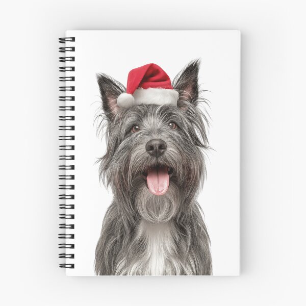 Item preview, Cute Skye Terrier Christmas Art — Skye Terrier Wearing Santa Hat designed and sold by LazyOwlStore.