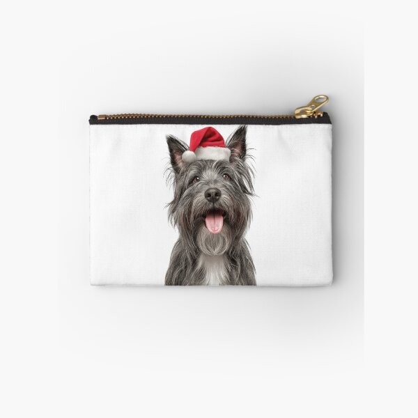 Item preview, Cute Skye Terrier Christmas Art — Skye Terrier Wearing Santa Hat designed and sold by LazyOwlStore.