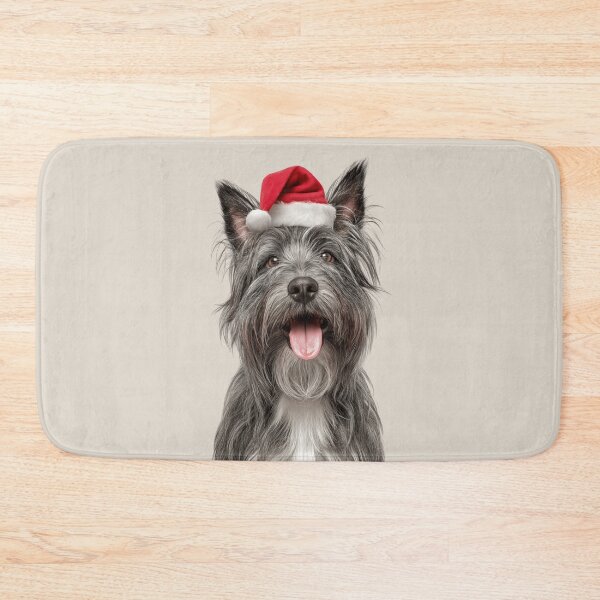 Item preview, Cute Skye Terrier Christmas Art — Skye Terrier Wearing Santa Hat designed and sold by LazyOwlStore.