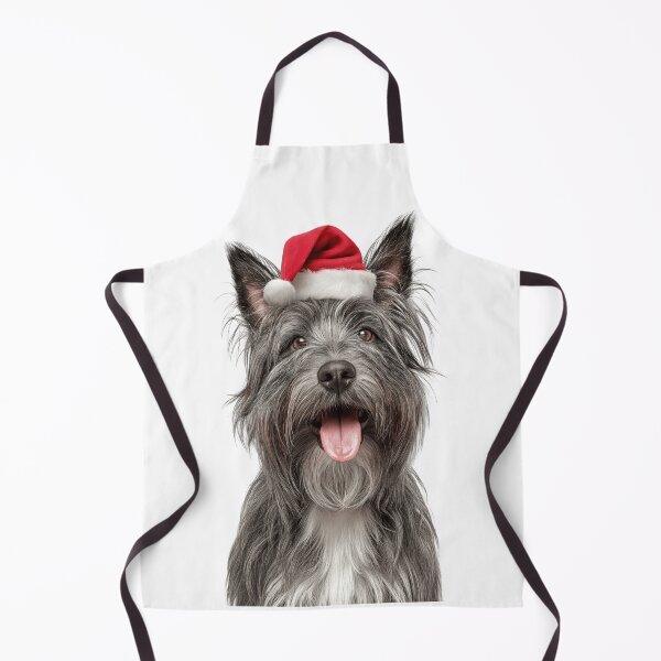 Item preview, Cute Skye Terrier Christmas Art — Skye Terrier Wearing Santa Hat designed and sold by LazyOwlStore.
