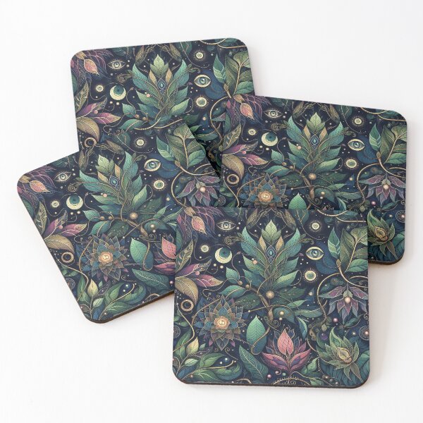 Item preview, Mystical Enchanted Vegetation – Esoteric Botanical Pattern designed and sold by Roberta Calabrese.