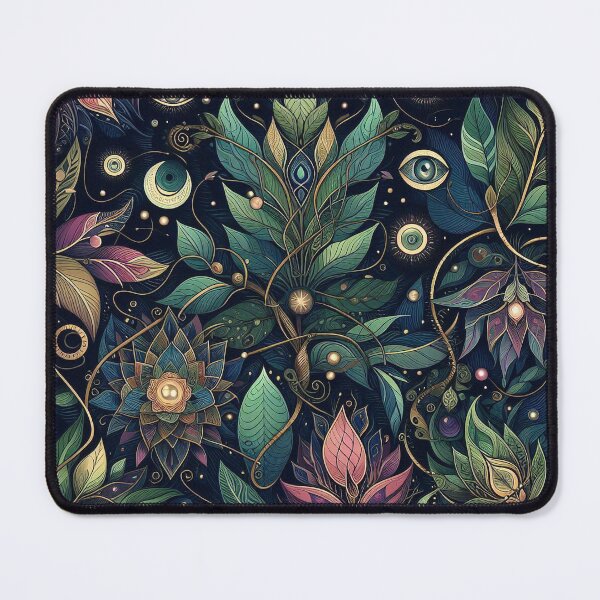 Item preview, Mystical Enchanted Vegetation – Esoteric Botanical Pattern designed and sold by Roberta Calabrese.