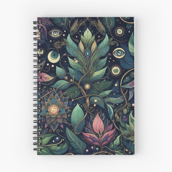 Item preview, Mystical Enchanted Vegetation – Esoteric Botanical Pattern designed and sold by Roberta Calabrese.