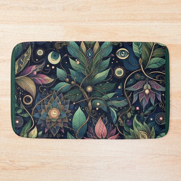 Item preview, Mystical Enchanted Vegetation – Esoteric Botanical Pattern designed and sold by Roberta Calabrese.