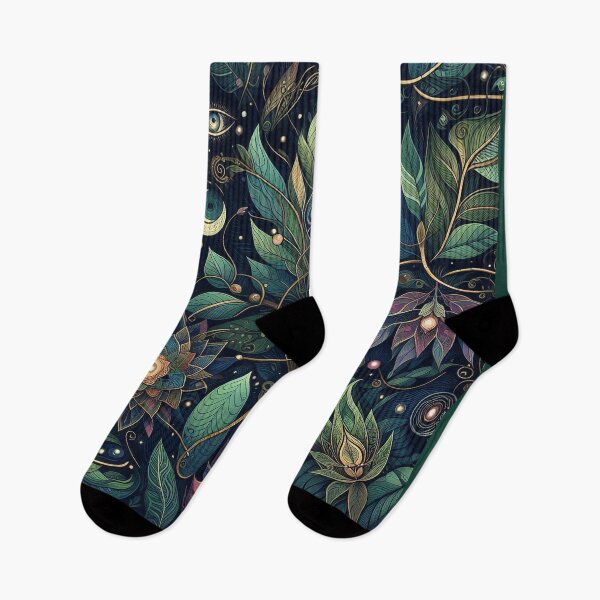 Item preview, Mystical Enchanted Vegetation – Esoteric Botanical Pattern designed and sold by Roberta Calabrese.
