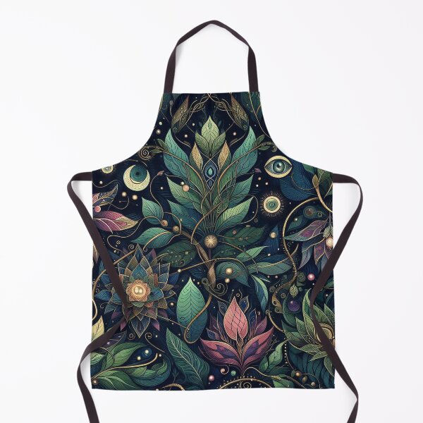 Item preview, Mystical Enchanted Vegetation – Esoteric Botanical Pattern designed and sold by Roberta Calabrese.