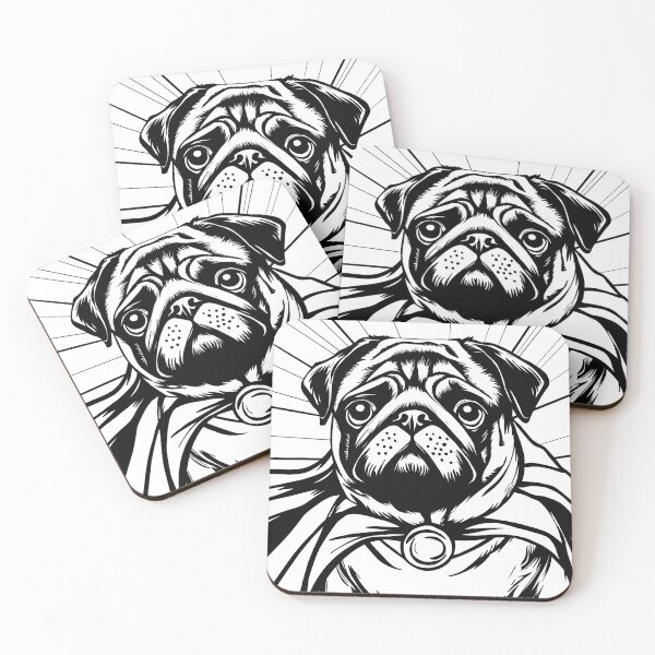 Item preview, Superdog Pug designed and sold by WildLakePatterns.