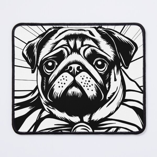 Item preview, Superdog Pug designed and sold by WildLakePatterns.