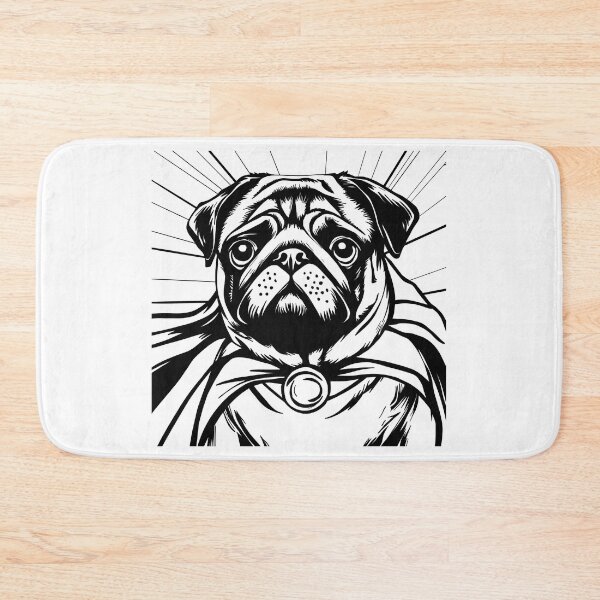 Item preview, Superdog Pug designed and sold by WildLakePatterns.