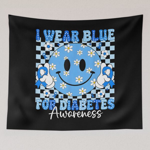 Item preview, I Wear Blue For Diabetes Awareness Month Smile Face Diabetic designed and sold by MatthewConer.
