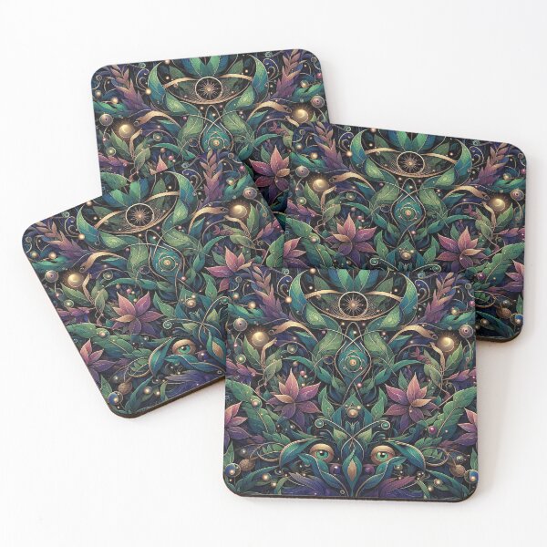 Item preview, Mystical Enchanted Vegetation – Esoteric Botanical Pattern designed and sold by Roberta Calabrese.