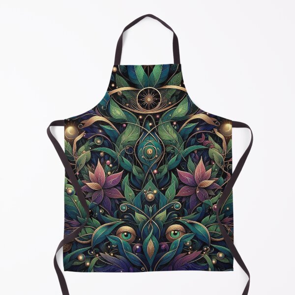 Item preview, Mystical Enchanted Vegetation – Esoteric Botanical Pattern designed and sold by Roberta Calabrese.