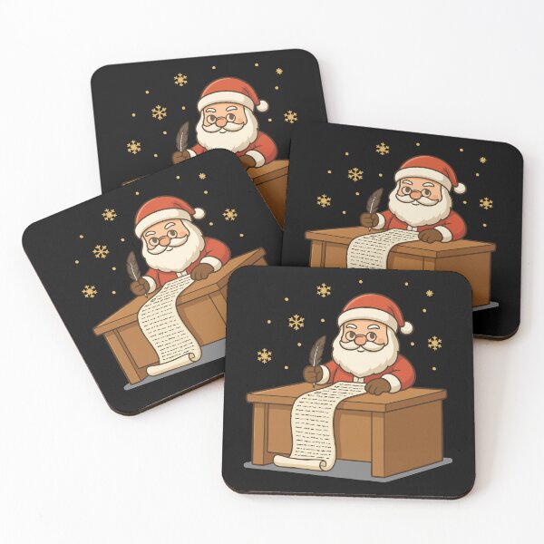 Item preview, Santa Claus Writing Naughty or Nice List – Cozy Christmas Illustration designed and sold by graphicnew.