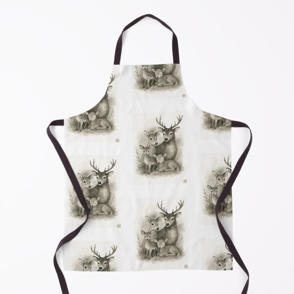 Item preview, A beautiful watercolour art piece of a family of deer designed and sold by Cushion-Crafts.