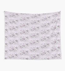 Purple Lilac and Green Vine Pattern Wall Tapestry