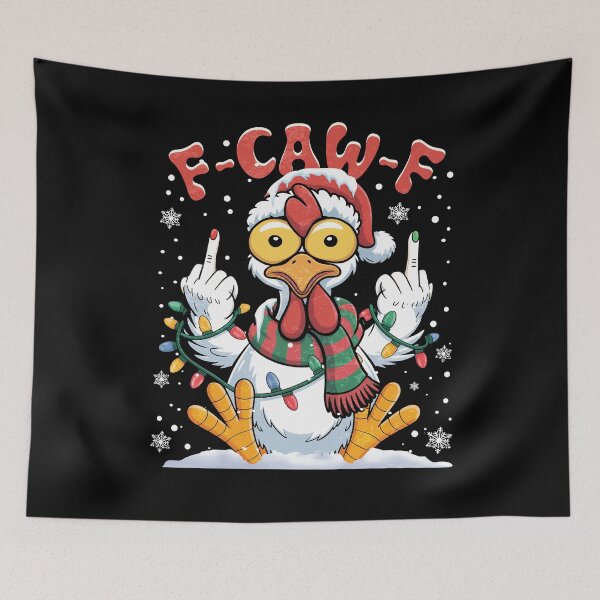 Item preview, F-Caw-F-Chicken Christmas  designed and sold by BlightedArt.