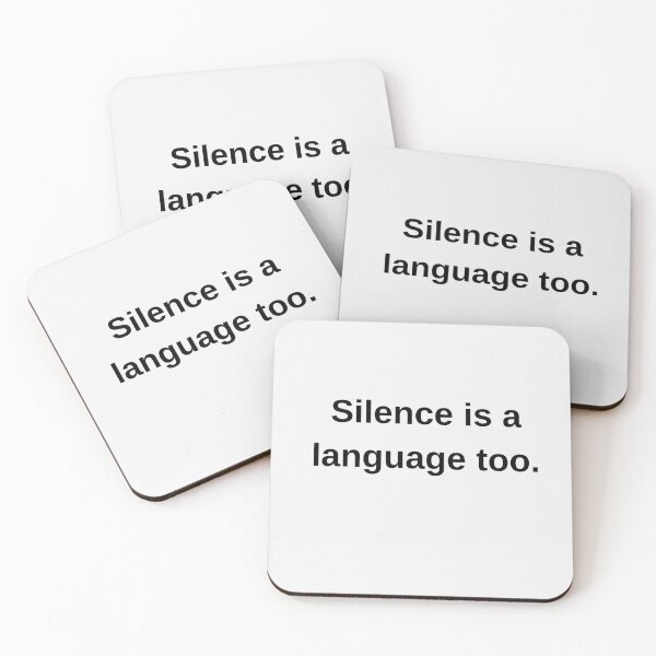 Item preview, Silence Is a Language Too – Simple Typography Art designed and sold by GrecuDesigns.