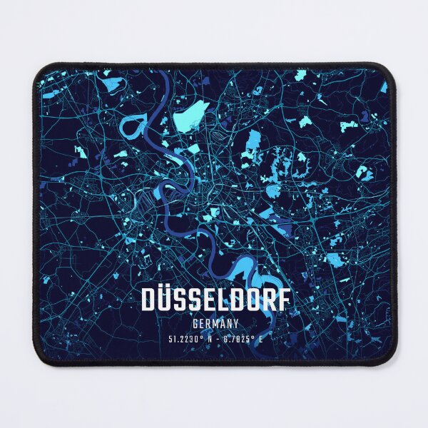 Item preview, Düsseldorf Midnight City Map designed and sold by HomeLivingCo.