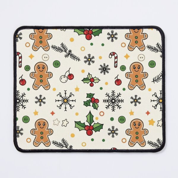 Item preview, Gingerbread Christmas Pattern – Festive Cookies, Candy Canes & Holly Seamless Design designed and sold by graphicnew.