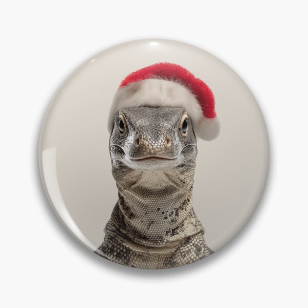 Item preview, Christmas Monitor Lizard Portrait designed and sold by LazyOwlStore.