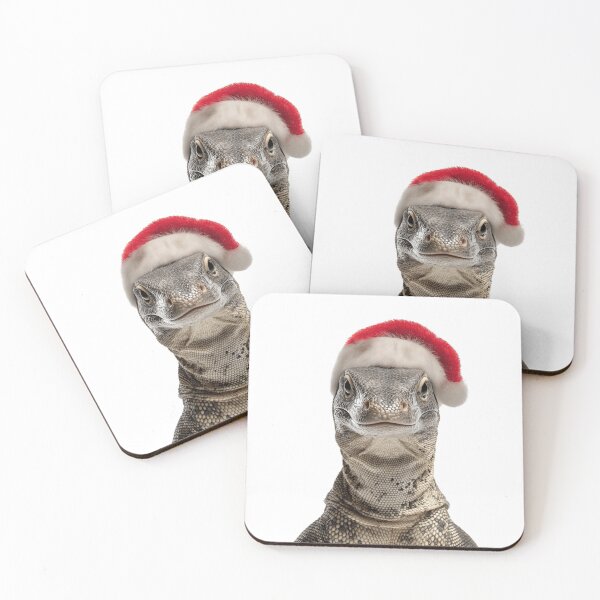 Item preview, Christmas Monitor Lizard Portrait designed and sold by LazyOwlStore.