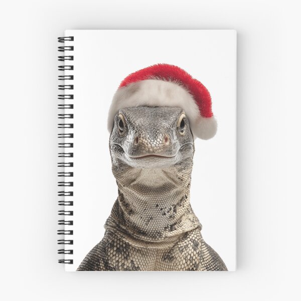Item preview, Christmas Monitor Lizard Portrait designed and sold by LazyOwlStore.