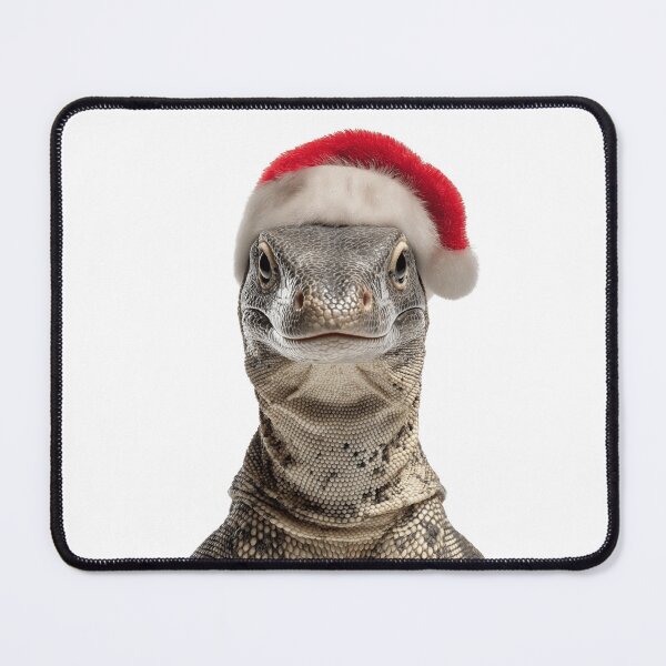 Item preview, Christmas Monitor Lizard Portrait designed and sold by LazyOwlStore.