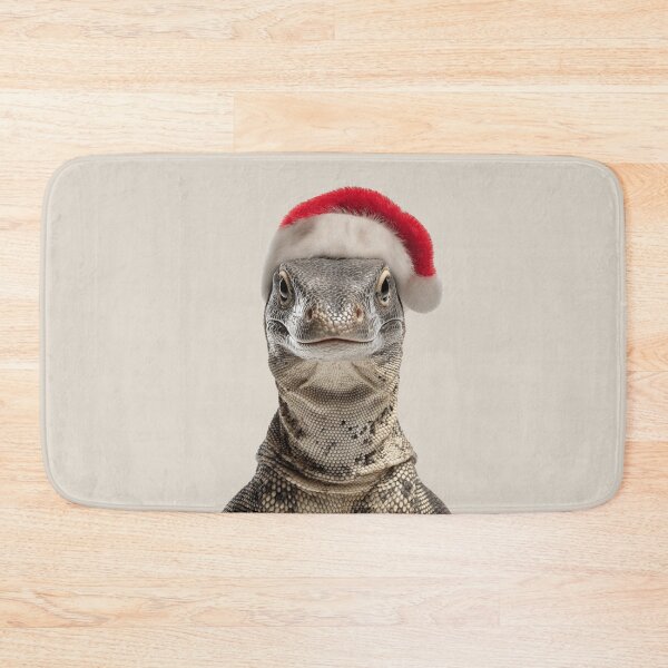 Item preview, Christmas Monitor Lizard Portrait designed and sold by LazyOwlStore.