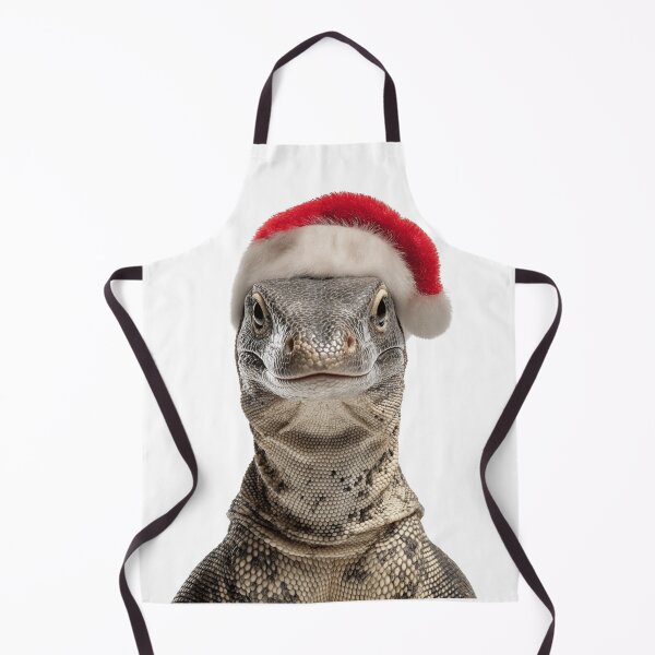 Item preview, Christmas Monitor Lizard Portrait designed and sold by LazyOwlStore.