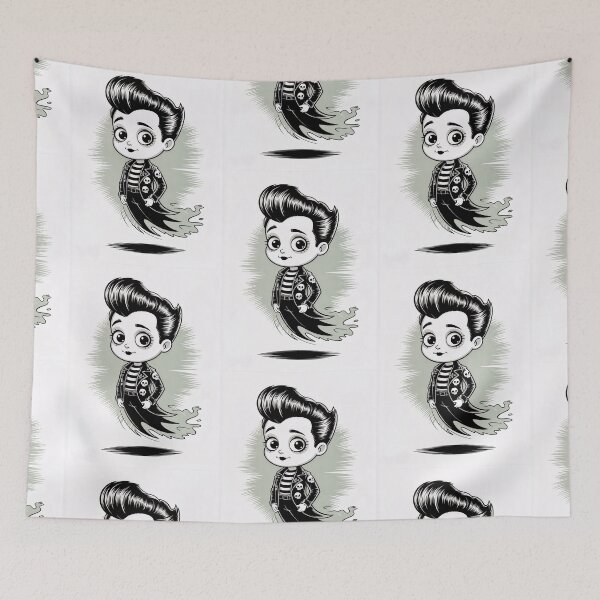 Item preview, Rockabilly kid ghost designed and sold by MetalSatyrShop.