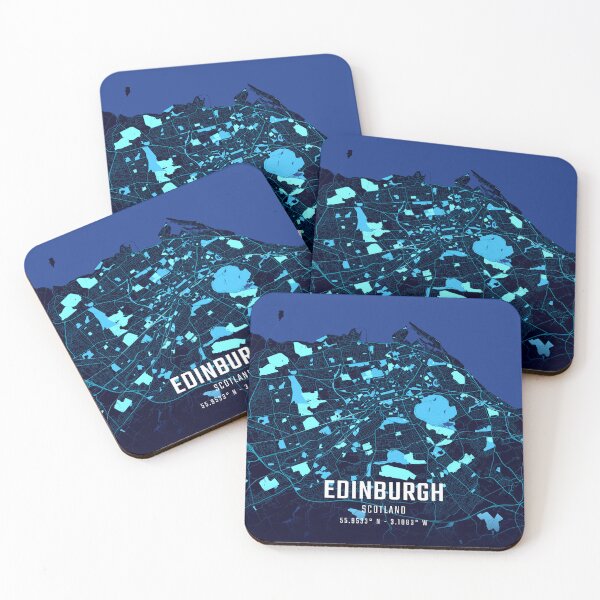 Item preview, Edinburgh Midnight City Map designed and sold by HomeLivingCo.