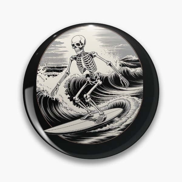 Item preview, Skeleton Surfer Halloween designed and sold by TorjeARTStore.